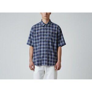 Timberland Mens Plaid Short Sleeve Shirt Size L